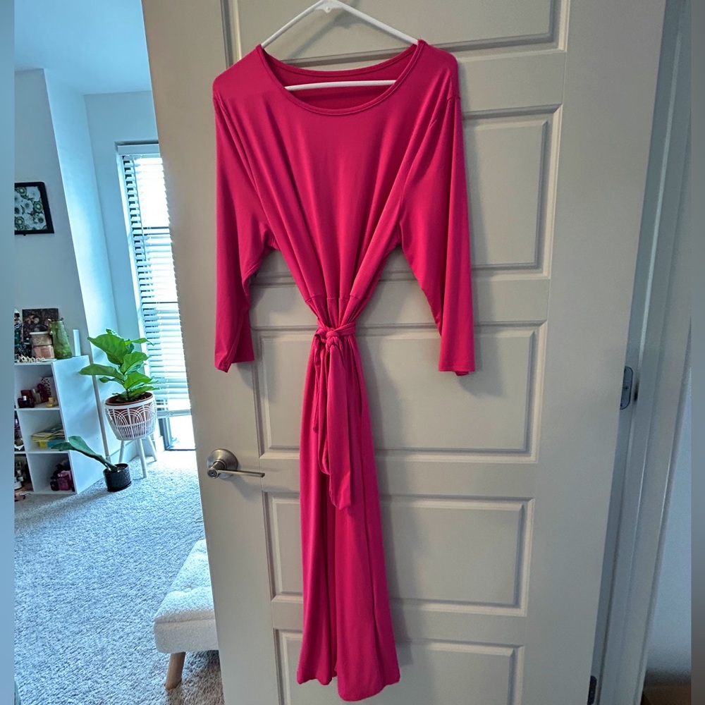Casual Pink Maxi Dress